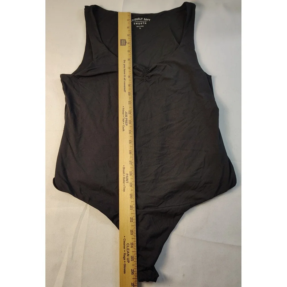 Aeropostale Seriously Soft Smooth Black Bodysuit XL Cinched Scoop Neck Tank